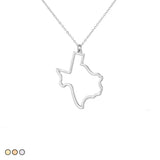 Texas State Outline Necklace (Gold, Rose Gold, Silver)