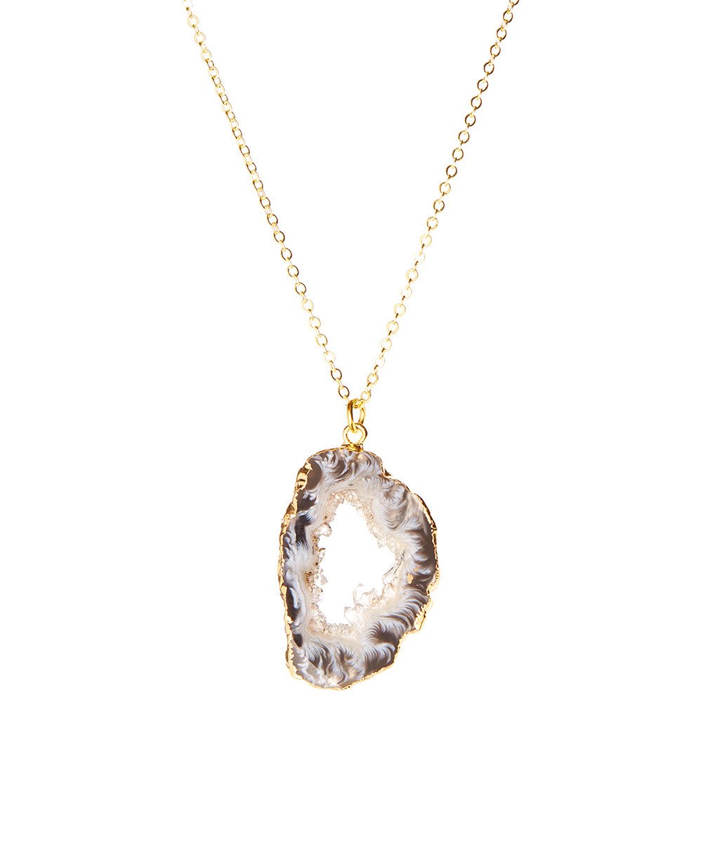 Natural Open Drusy Agate Slice