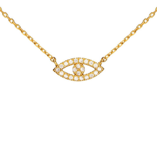 Pave Sparkle Eye Necklace