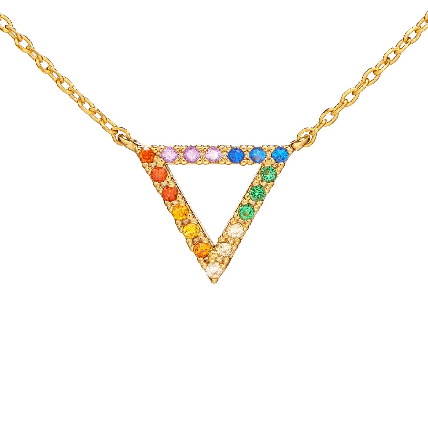 Rainbow Pave Triangle