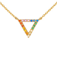 Rainbow Pave Triangle