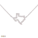 Pave Texas State Choker (Silver, Gold, Rose Gold)