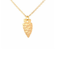 Hammered Gold Arrowhead Necklace