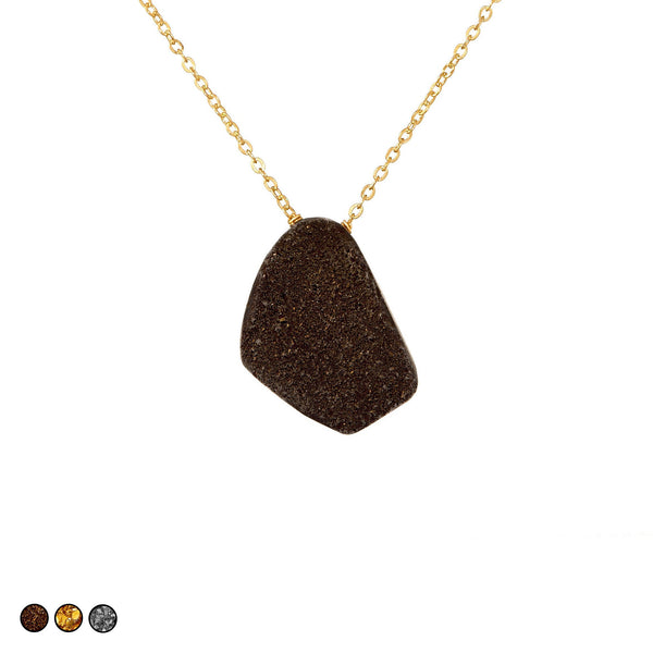 Geode Drusy Necklace (Black)