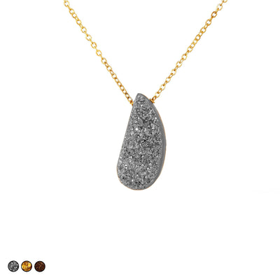 Geode Drusy Necklace (Gold)