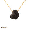 Meteorite Drusy Necklace (Silver)