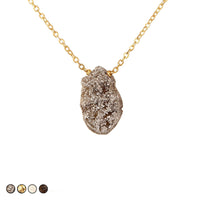 Meteorite Drusy Necklace (Black)