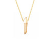 18K Gilded Golden Quartz Point Festoon Necklace
