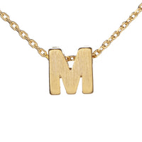 Block Slide Monogram Necklace