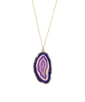 Gilded Edge Brazilian Agate Necklace (Small)