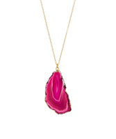 Gilded Edge Brazilian Agate Necklace (Small)