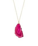 Gilded Edge Brazilian Agate Necklace (Small)
