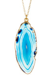 Gilded Edge Brazilian Agate Necklace (Small)