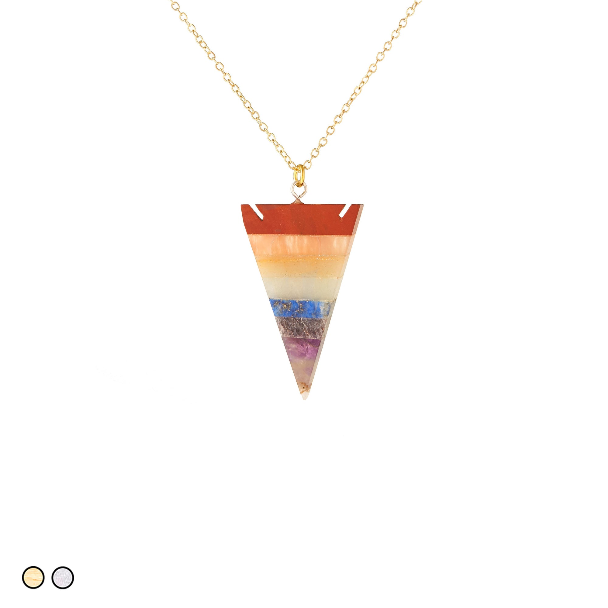 Crystal Chakra Triangle (Gold and Silver)