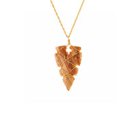 Wrapped Jasper Arrowhead Necklace