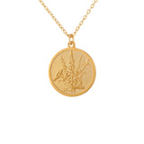 Vintage Birthflower Coin Necklace
