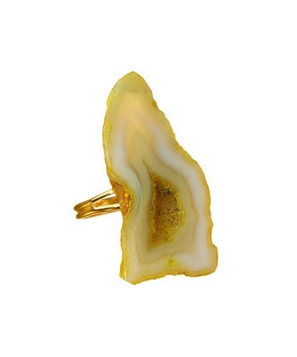 Natural Drusy Agate Ring