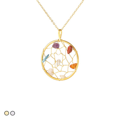 Crystal Chakra Dream Catcher (Gold and Silver)