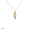 Chakra Rainbow Stones on Leaf (Gold and Silver)