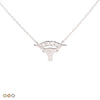 Texas Bull Minimalist Festoon Necklace (Gold, Rose Gold, Silver)