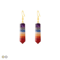 Chakras Crystal Earrings (Gold and Silver)
