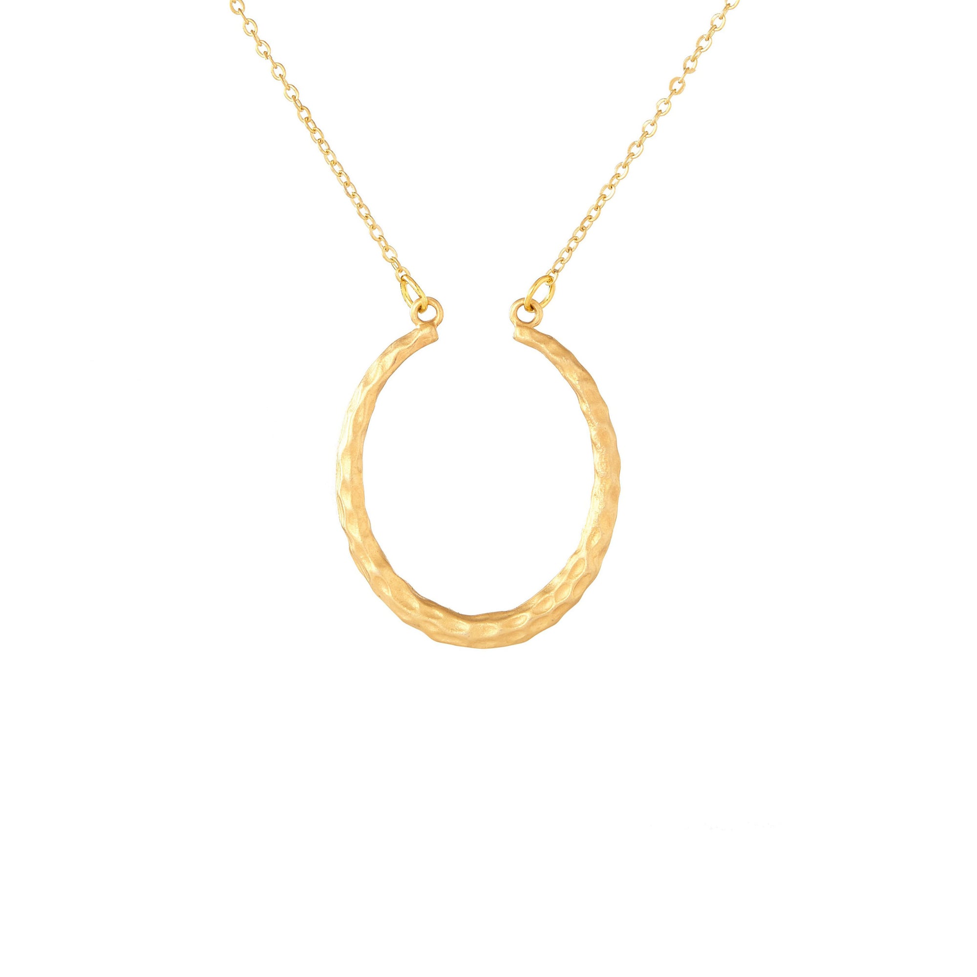 Hammered Horseshoe Festoon Necklace