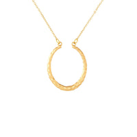 Modern Hammered Horseshoe Festoon Necklace