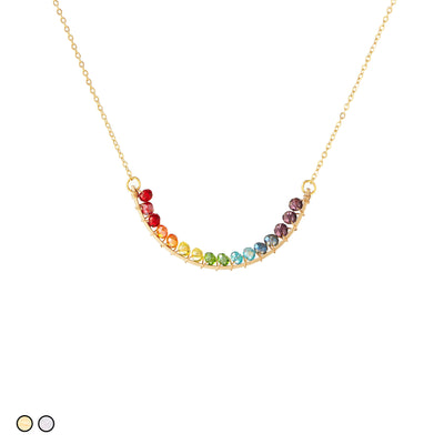 Chakra Rainbow Stone Arch (Gold and Silver)