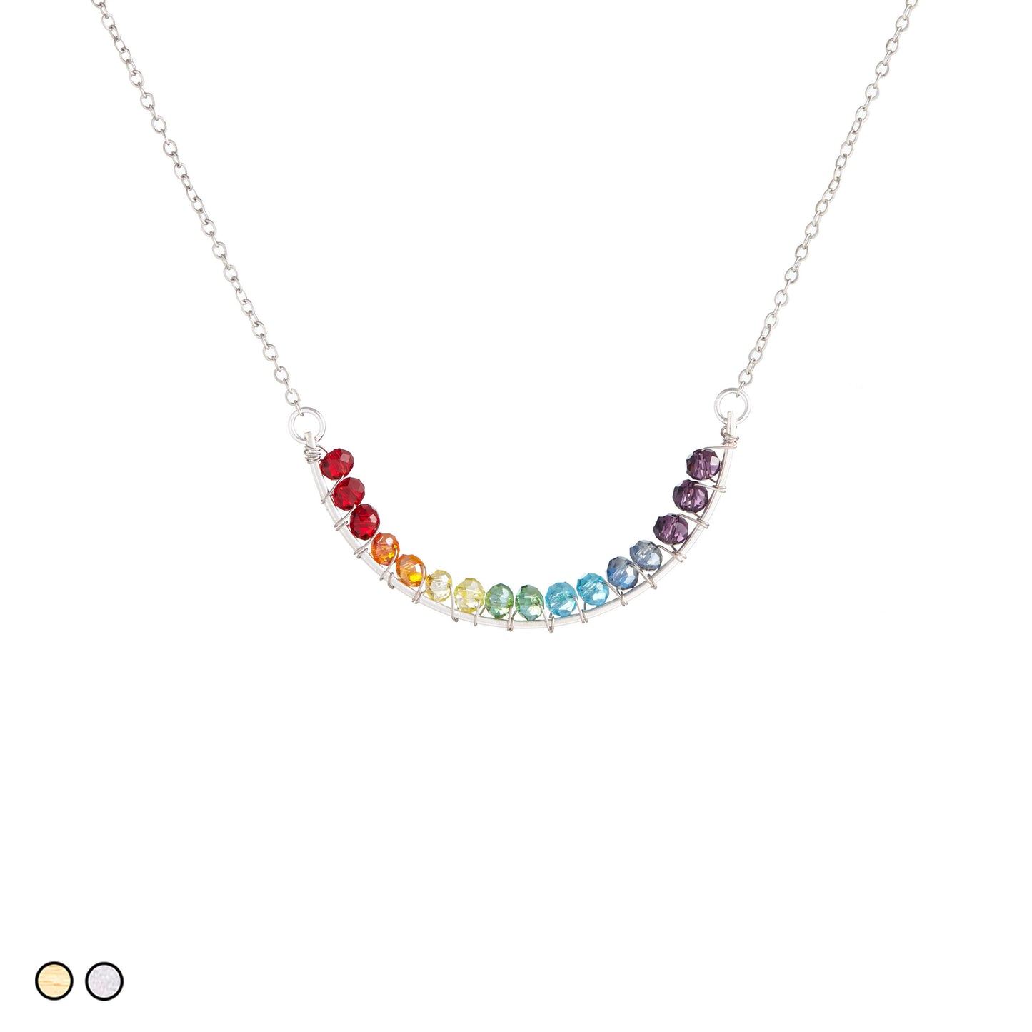 Chakra Rainbow Stone Arch (Gold and Silver)