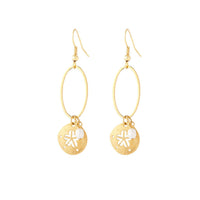 Sand Dollar and Pearl Earring