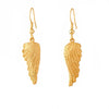 Gold Angel Wings Dangle Earrings
