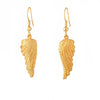 Gold Angel Wings Dangle Earrings