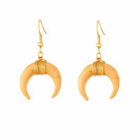 Small Wrapped Crescent Earrings