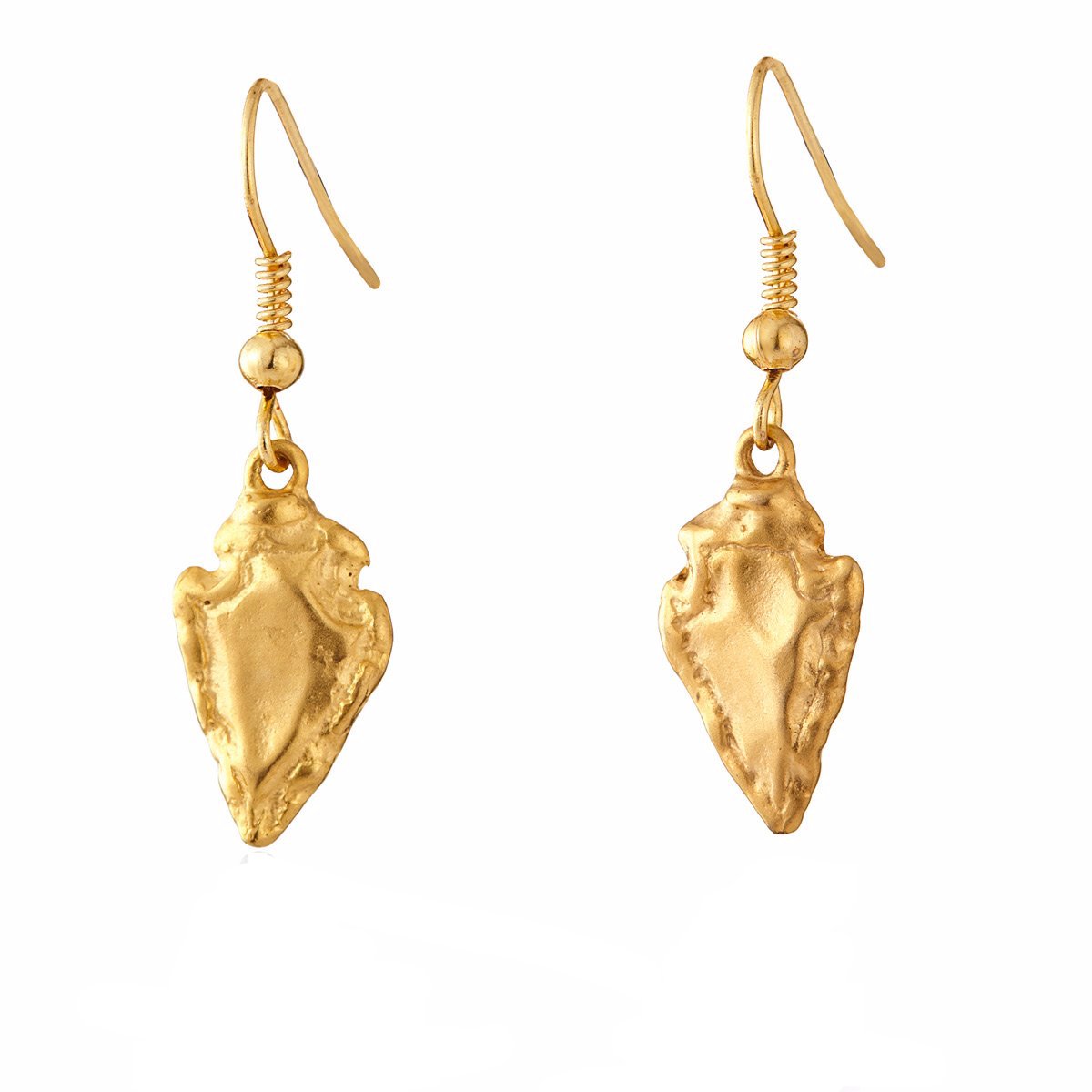 Arrowhead Gold Dangle Earrings