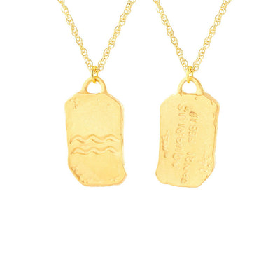 Zodiac Tag Necklace