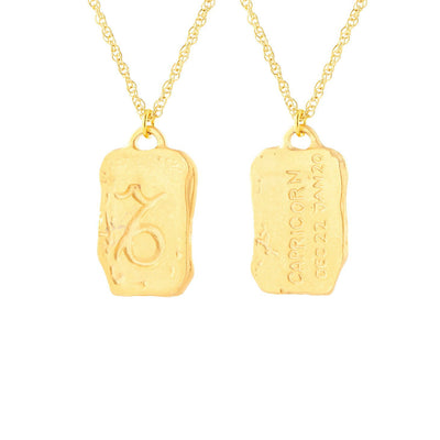Zodiac Tag Necklace