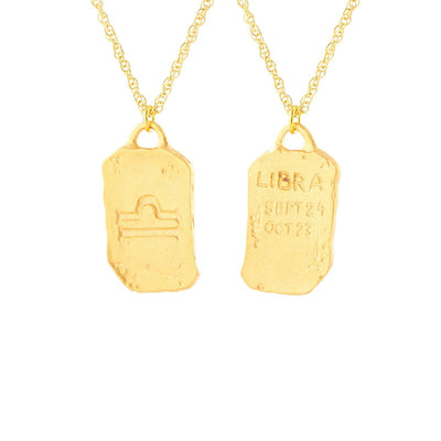 Zodiac Tag Necklace