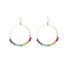 Silver Rainbow Chakra Earrings