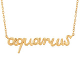 Zodiac Script Necklace
