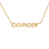 Zodiac Script Necklace