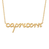 Zodiac Script Necklace