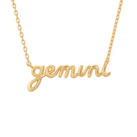 Zodiac Script Necklace