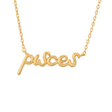 Zodiac Script Necklace