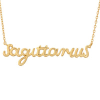 Zodiac Script Necklace