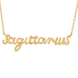 Zodiac Script Necklace
