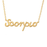 Zodiac Script Necklace