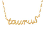 Zodiac Script Necklace