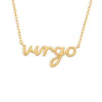 Zodiac Script Necklace