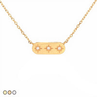 Pave Star Bar (Silver, Gold, Rose Gold)