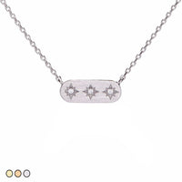 Pave Star Bar (Silver, Gold, Rose Gold)